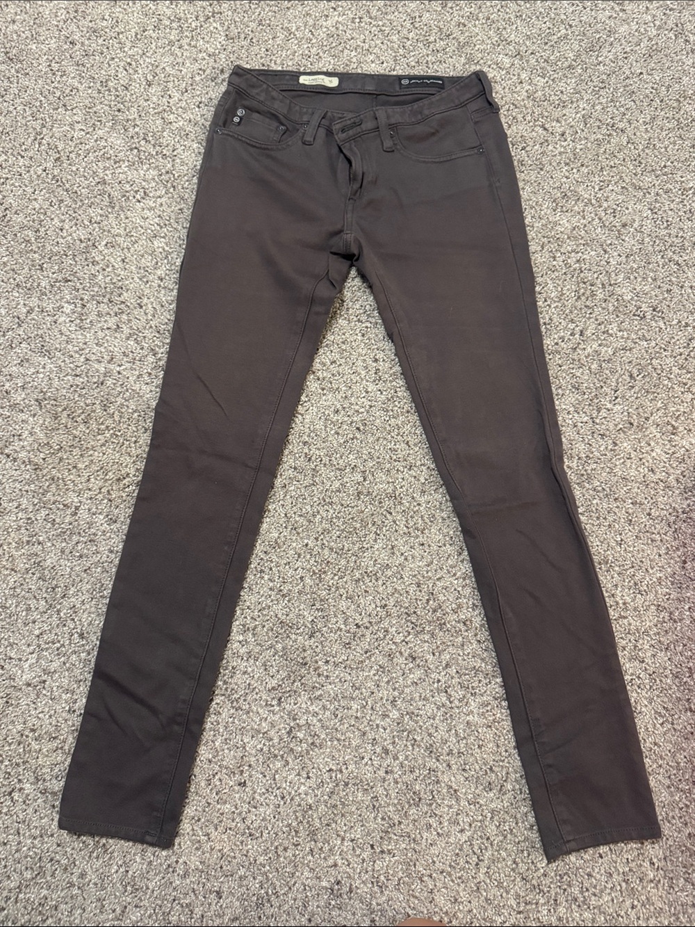 Ag Adriano Goldschmied Slim Skinny Pants in Dark Gray